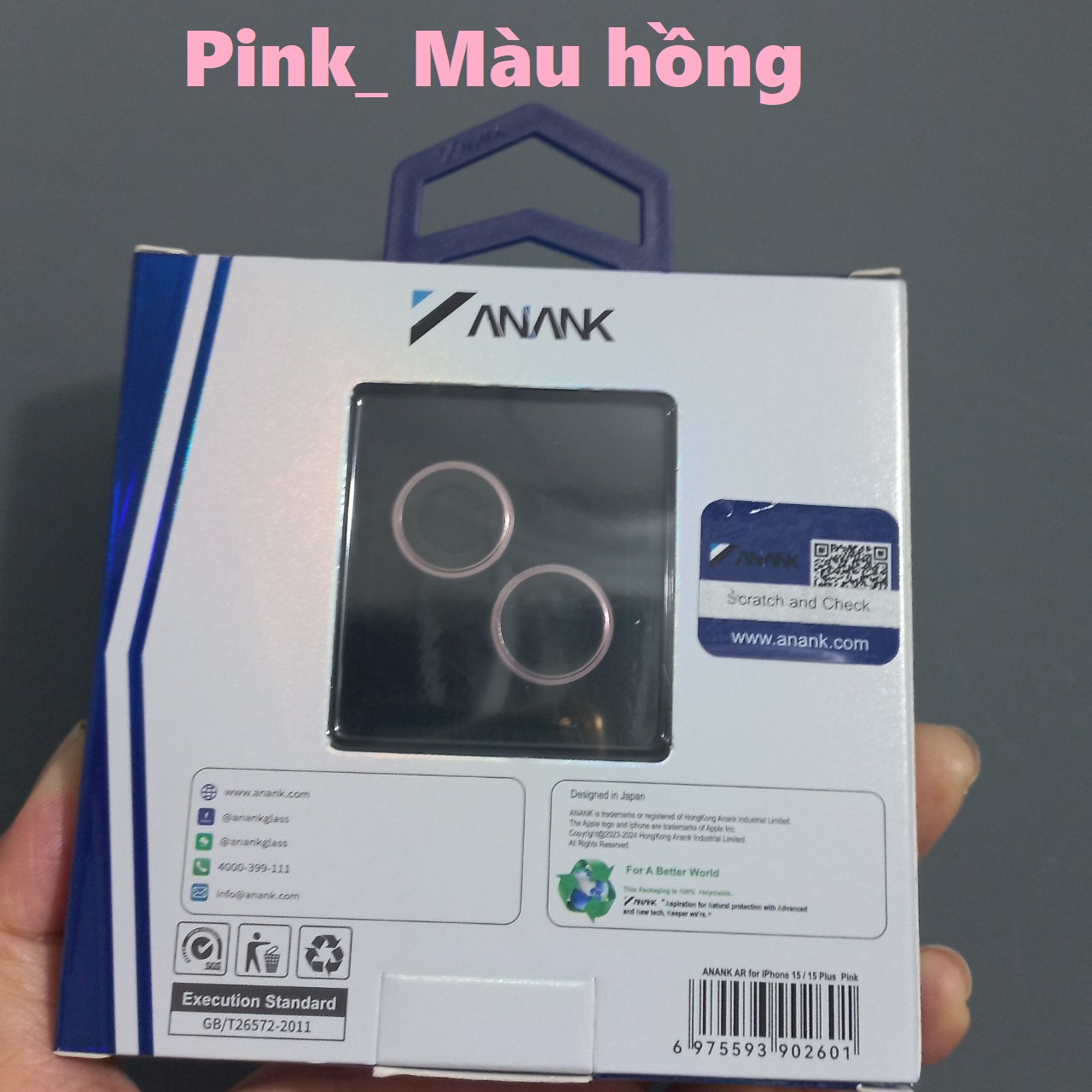 Mắt dán bảo vệ camera cao cấp Anank cho iP 15 15Plus đủ màu _ Hàng chính hãng