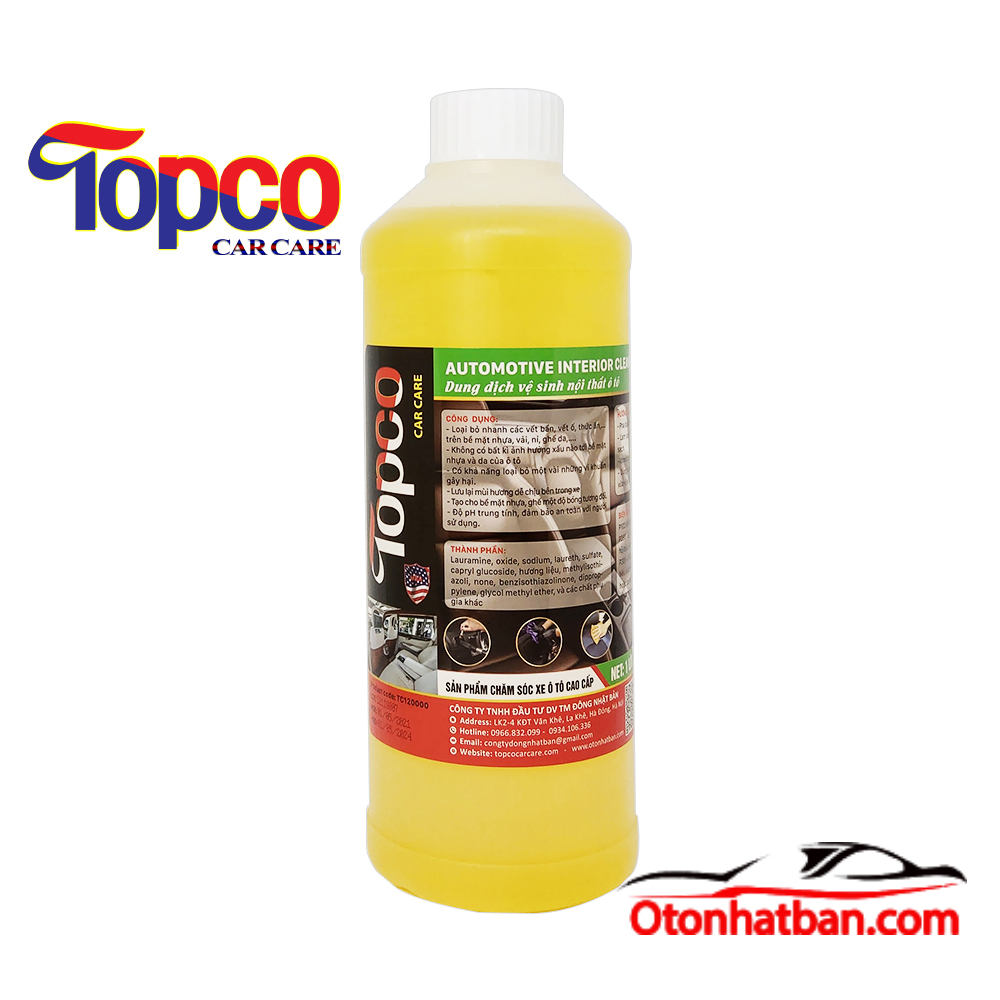 DUNG DỊCH VỆ SINH NỘI THẤT Ô TÔ TOPCO 1L