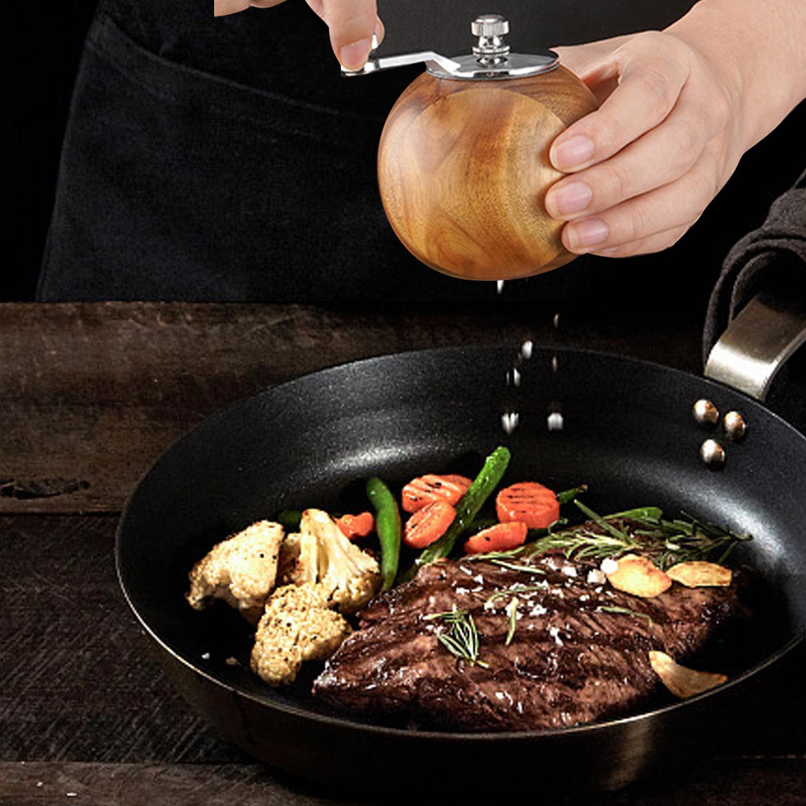 Wooden Spice Grinder Easy to Use Gadgets Accs Manual for Kitchen Household