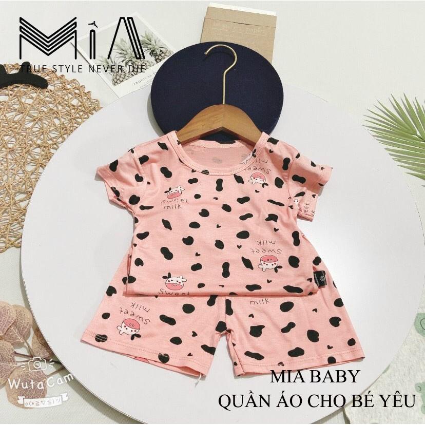 Bộ Cộc Thun lạnh Kwoo Họa Tiết Bò Sữa cho Bé Trai, Bé Gái M16 - Mia Baby