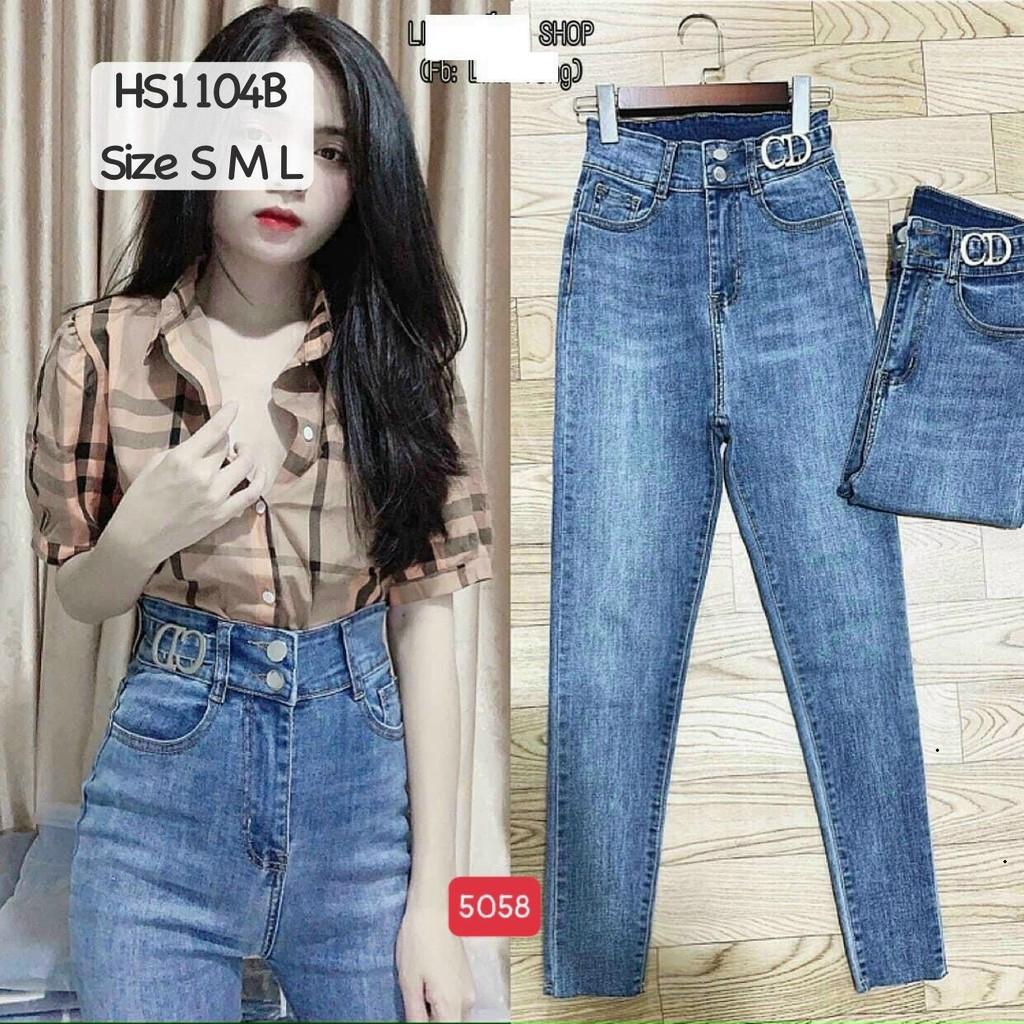Quần jean nữ cao cấp , Quần jean thiết kế thời trang nữ hàng mới về thương hiệu MuradFashion loại mẫu QJNU5058