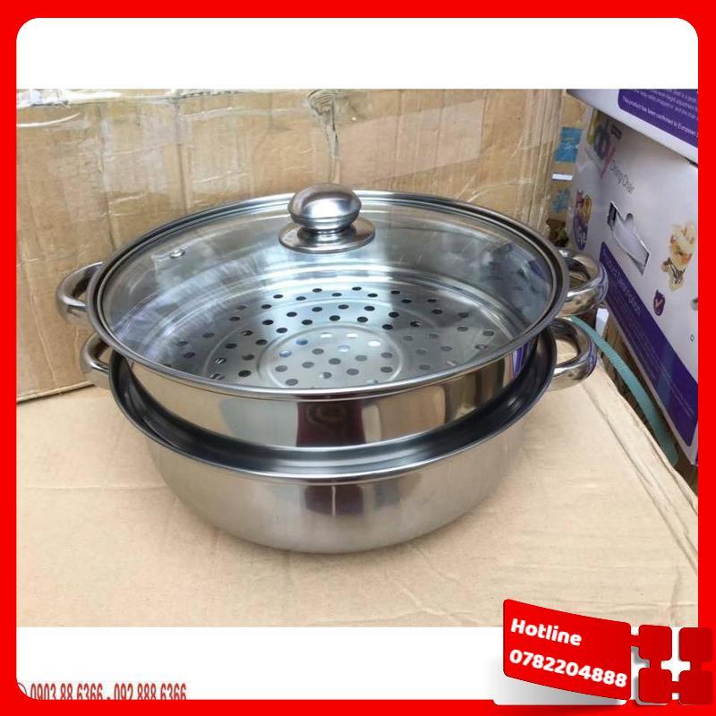 Nồi Hấp Inox 2 Tầng Pot Size 28Cm - Loại Tốt