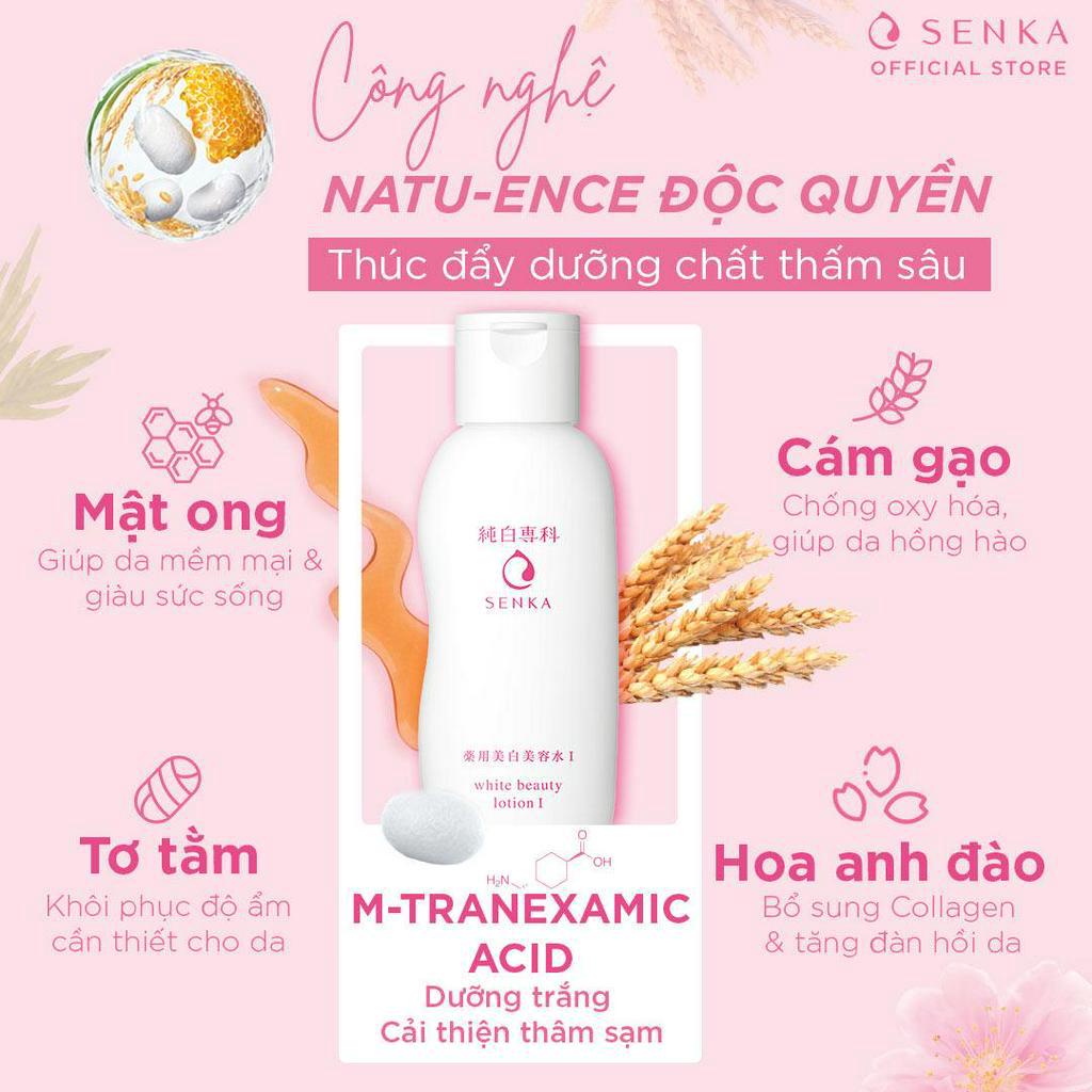 Nước dưỡng làm mềm và trắng da Senka White Beauty Lotion I 200ml