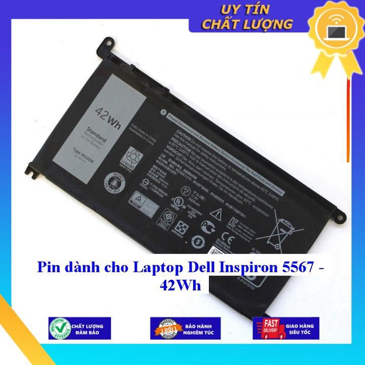 Pin dùng cho Laptop Dell Inspiron 5567  42Wh - Hàng Nhập Khẩu New Seal