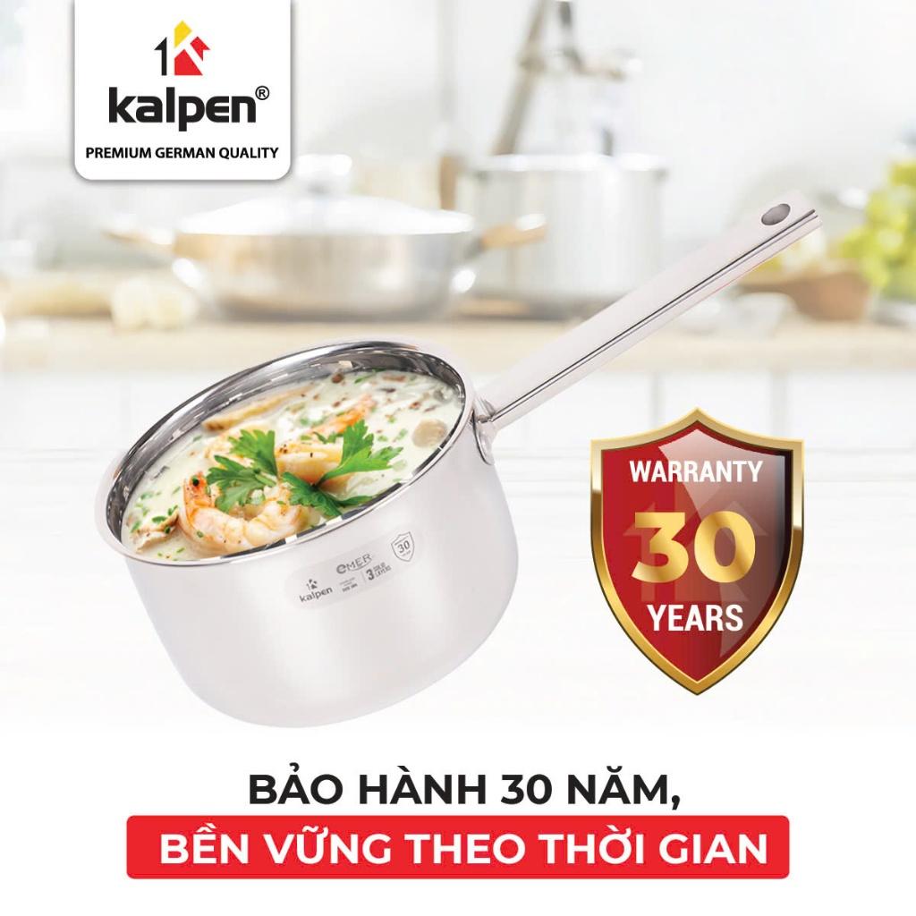 Quánh Inox 304 Đúc Liền Khối Kalpen Emer EM16 - 16Cm, Dung tích 1,5L, Dùng các dòng bếp