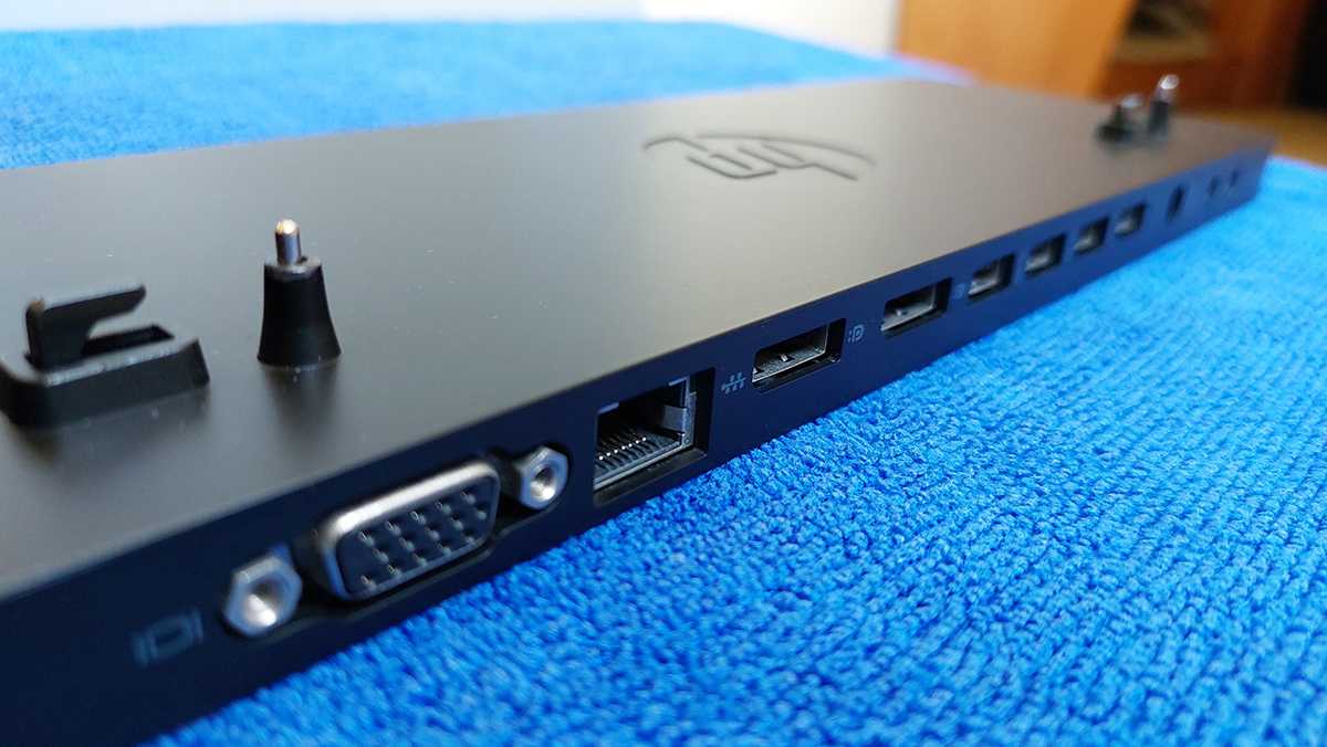 Bộ mở rộng cổng giao tiếp máy tính laptop HP 2013 UltraSlim Docking Station hỗ trợ mở rộng cổng kết nối cho máy như USB, Lan, Audio... - Hàng chính hãng