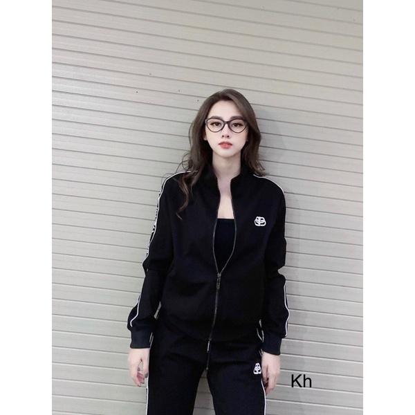 Bộ umi thể thao kéo khoá chữ B màu đen cho nữ