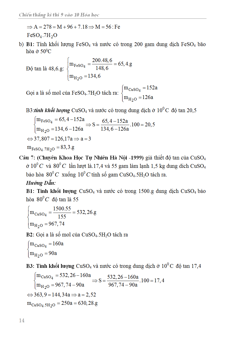 Chiến Thắng Kì Thi 9 Vào 10 Hóa Học - KV