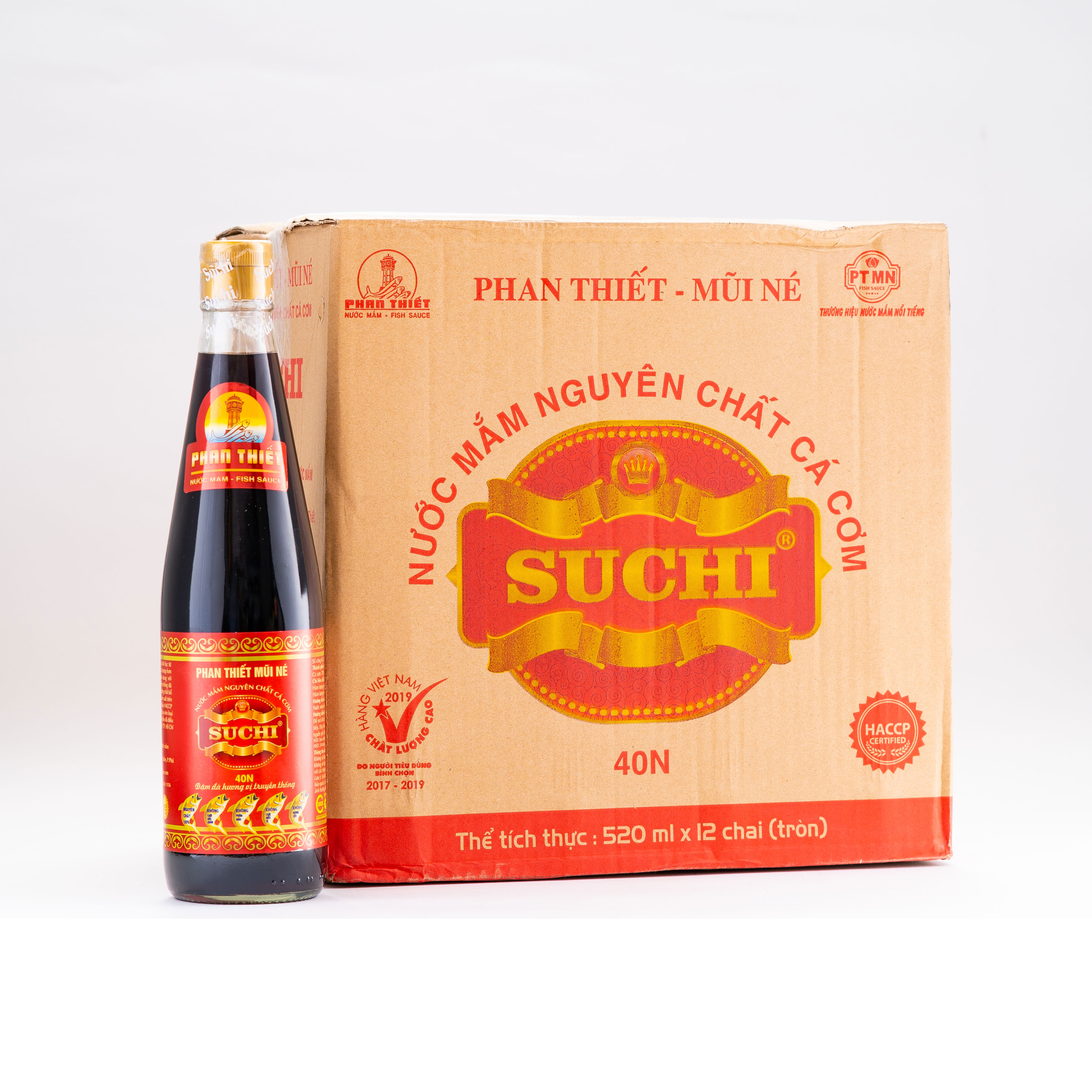 Nước mắm nguyên chất SUCHI 60N đạm tự nhiên, sánh đặc , có Chứng nhận Chỉ Dẫn Địa Lý, đang xuất khẩu Mỹ và bán trên Amazon Mỹ, giải thưởng OCOP 4 Sao của Bộ Nông Nghiệp