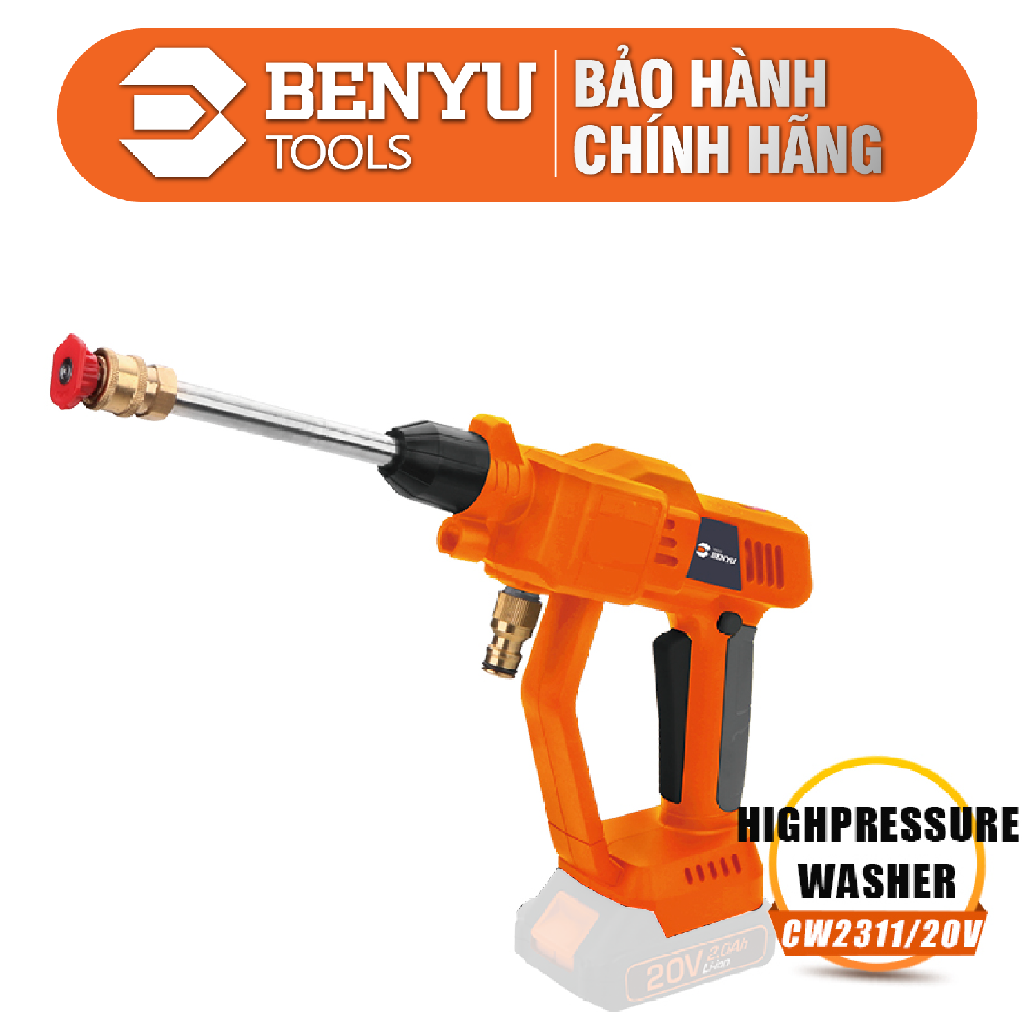 Thân máy xịt rửa áp lực cao dùng pin BENYU CW2311/20V