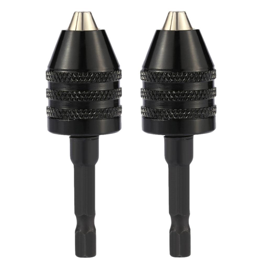 2 Pieces 1/4-inch Shank Keyless Chuck Conversion Tool for Impact Driver