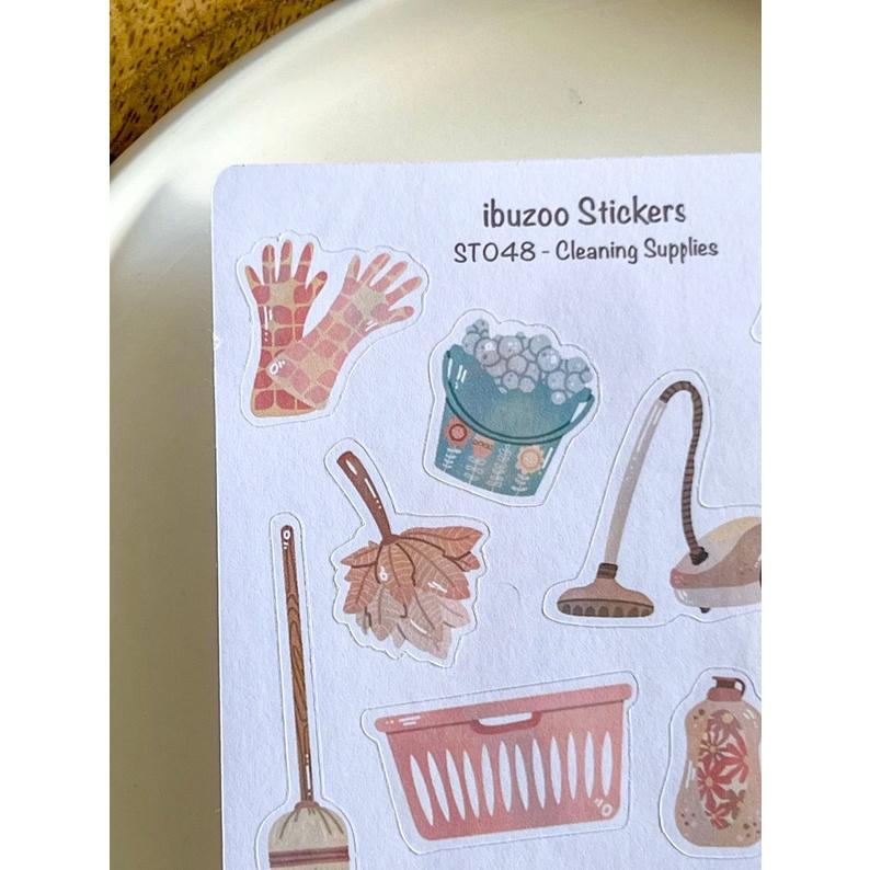 Sticker sheet cleaning supplies - chuyên dán, trang trí sổ nhật kí, sổ tay | Bullet journal - Unim034