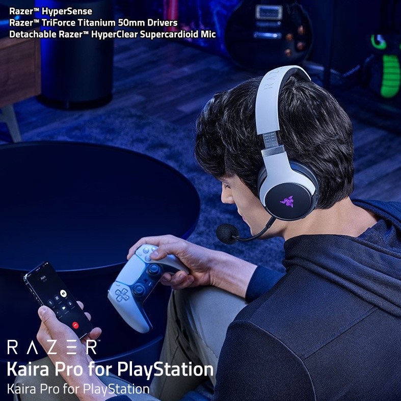 Tai nghe chơi Game Razer Kaira Pro for PlayStation - Hàng chính hãng