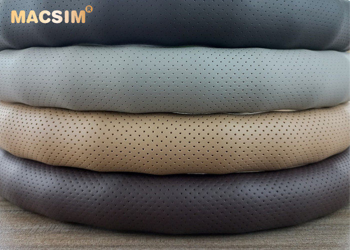 Bọc vô lăng cao cấp chất liệu da thật - Khâu tay 100% size M - phù hợp các loại xe nhãn hiệu Macsim mã 8932 màu cafe-be-đen-ghi