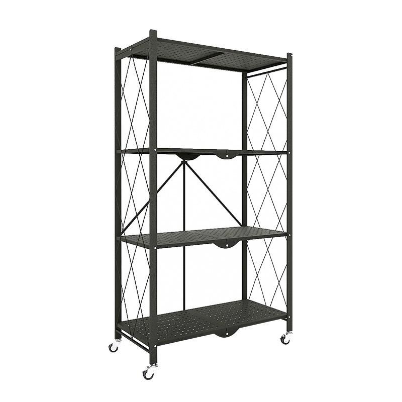 Kệ Sắt Đa Năng 4 Tầng BELLEVIE Kệ Để Đồ Nhà Bếp Gấp Gọn Có Bánh Xe Sơn Tĩnh Điện Cao Cấp