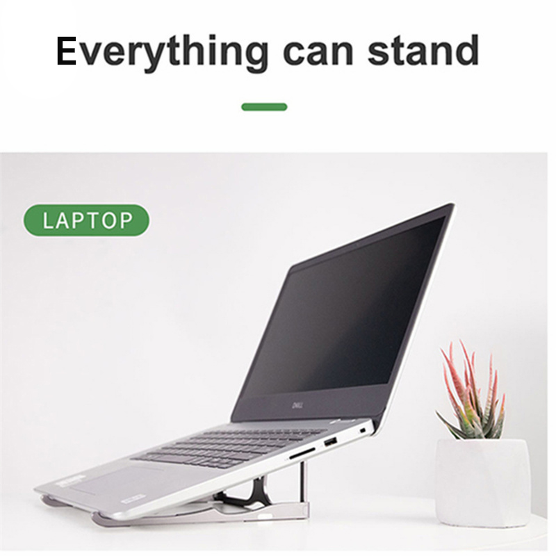 Stand/ Giá đỡ nhôm kê Macbook, Laptop, iPad, Tablet gập gọn kiểu mắt kính Lucas - Hàng Chính Hãng