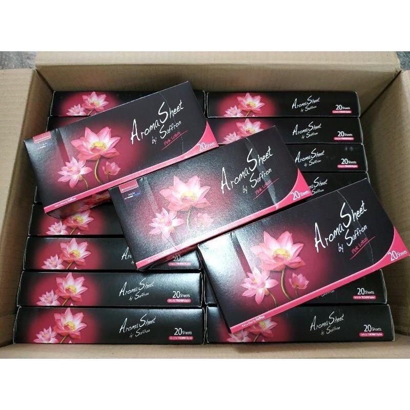 Giấy thơm Aroma sheet cho máy giặt LG styler hương hoa sen hồng