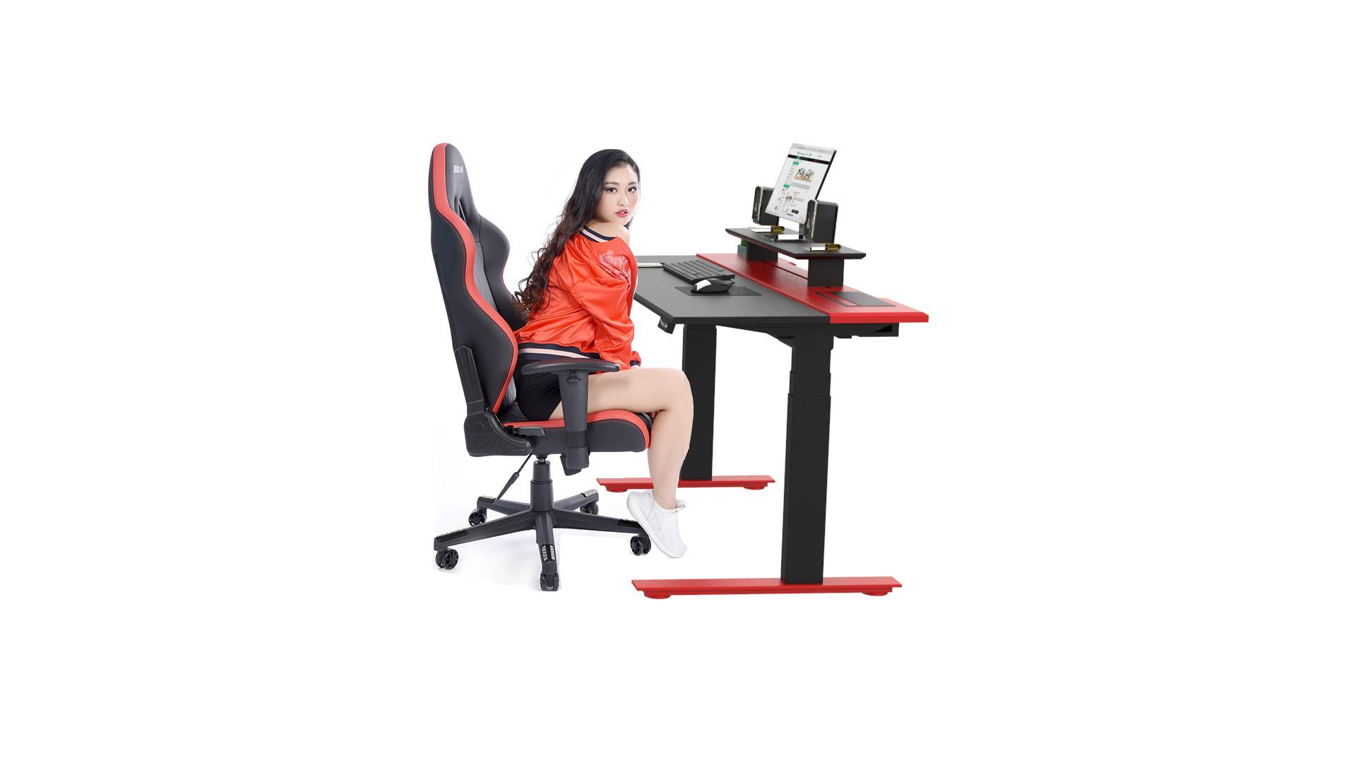 Bàn Gaming thông minh - Đỏ - 70x1m70 -  Nâng hạ độ cao tự động - Smartdesk Gaming