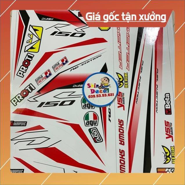 Tem rời ex 150 Rc 2019 trắng đỏ