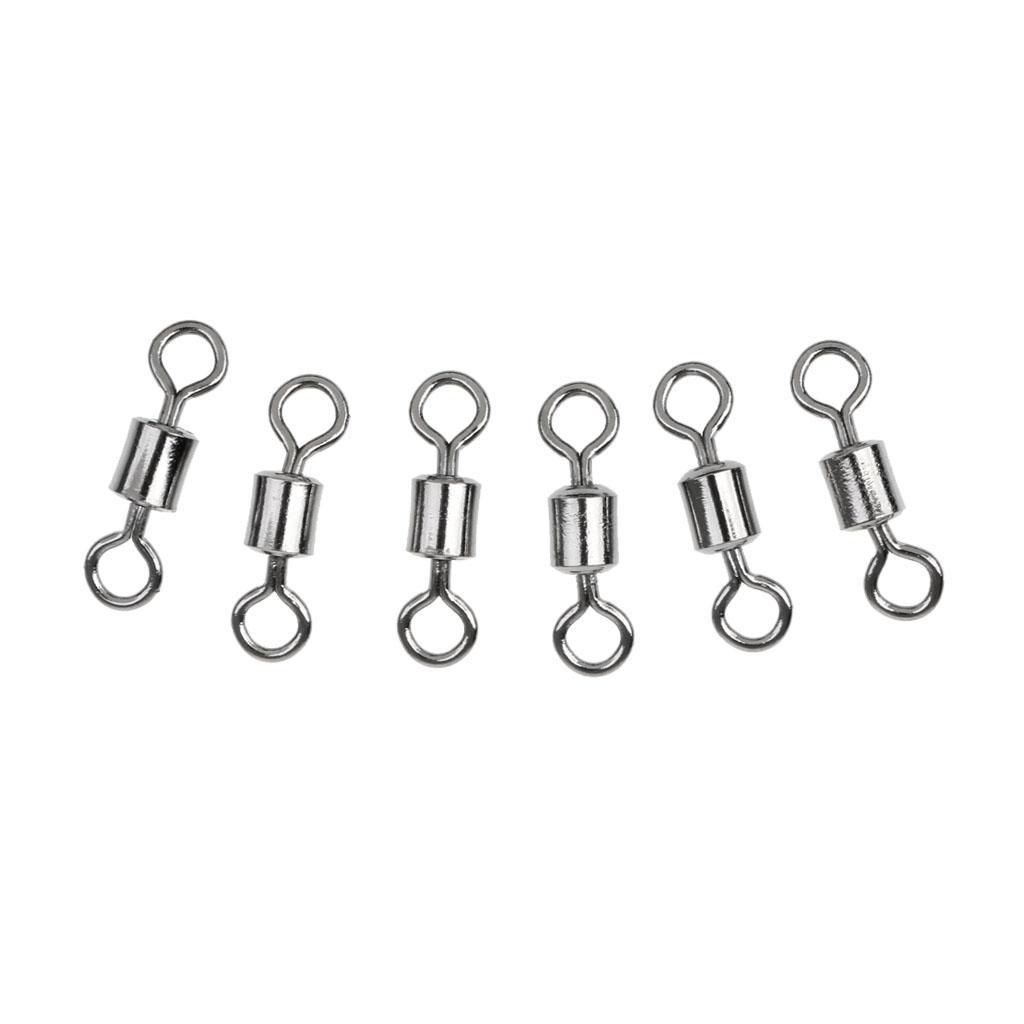 Ball Bearing Swivel Solid Rings Fishing Connector Ocean Boat Fishing Hooks
