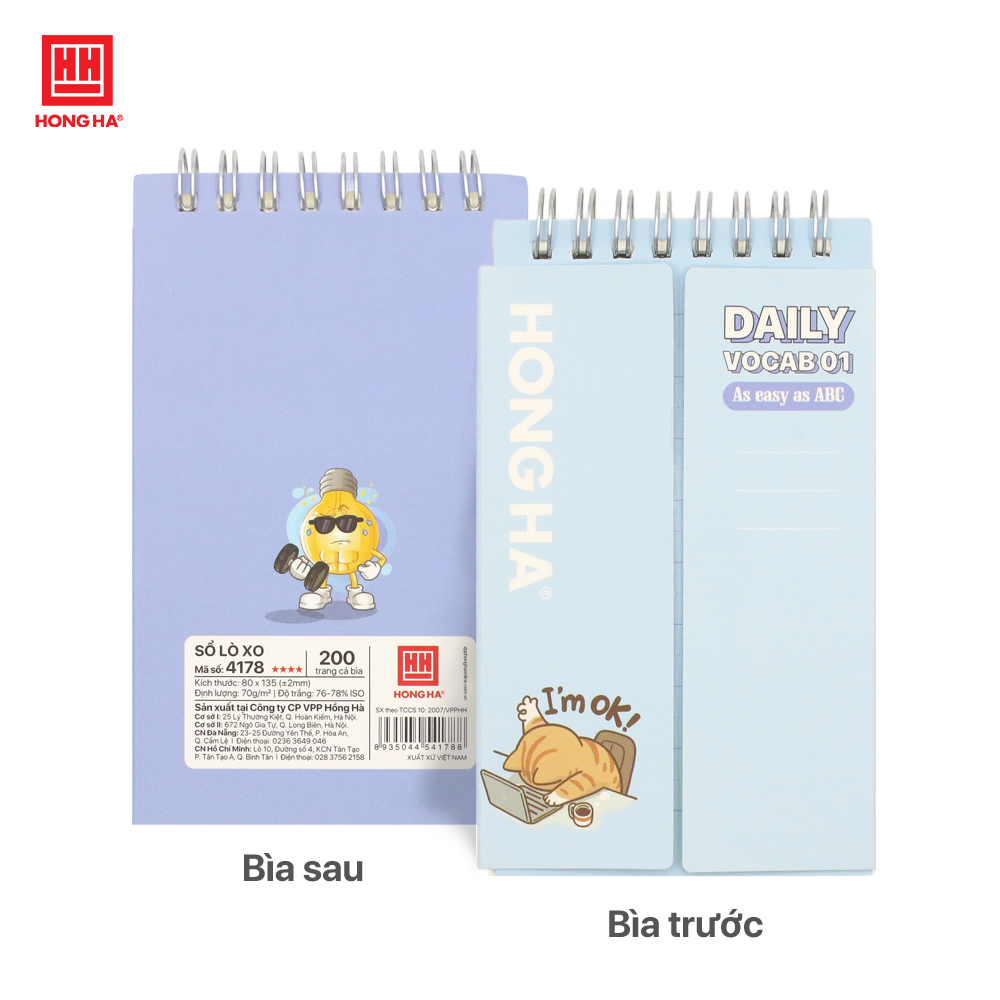 Sổ học từ vựng Daily Vocab 01 Hồng Hà 200 trang - 4178