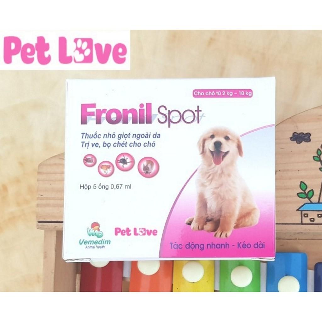 FRONIL SPOT phòng trị ve, bọ chét trên chó (1 hộp x 5 ống thuốc)