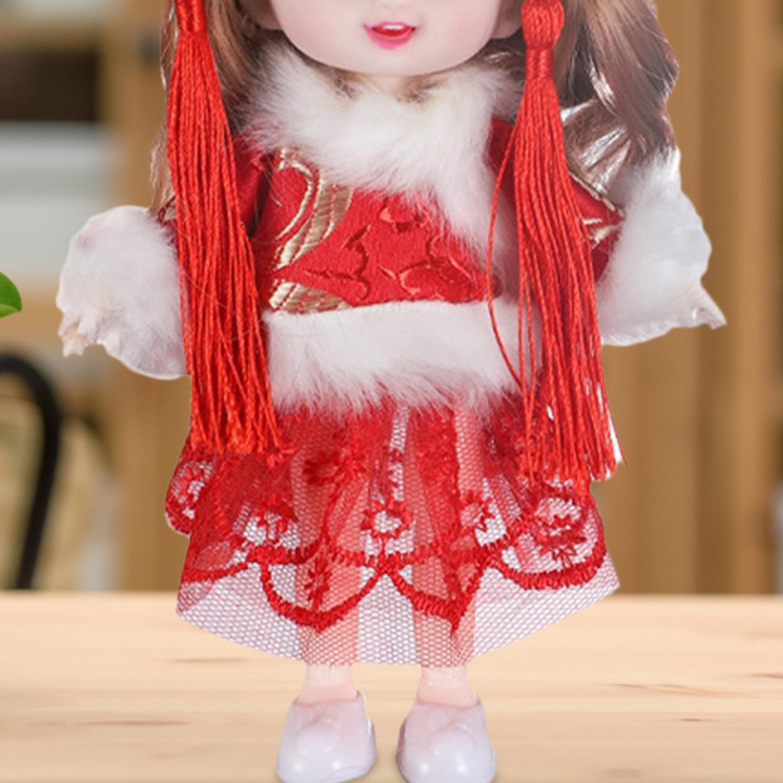 Handmade Doll Clothes Set Doll Dress Daily Wear Clothing for 17cm Doll Ob11 Doll Accessory Costume