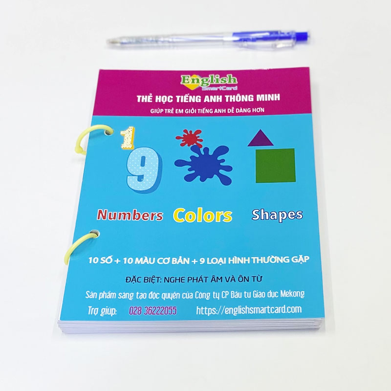 5 Bộ flashcard Tiếng Anh 5 chủ đề thông dụng (KHỔ LỚN A5), có phát âm, hình ảnh sinh động