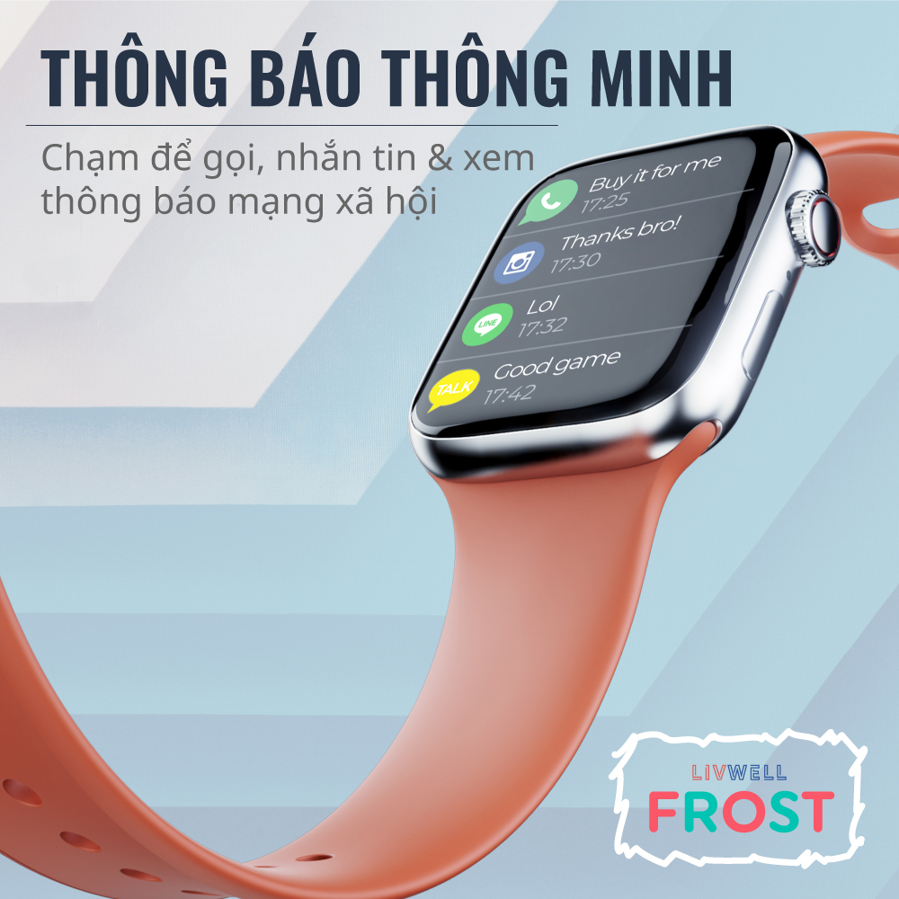 Đồng hồ thông minh LivWell Frost - Hàng Chính Hãng - Bảo Hành 12 Tháng 1 Đổi 1