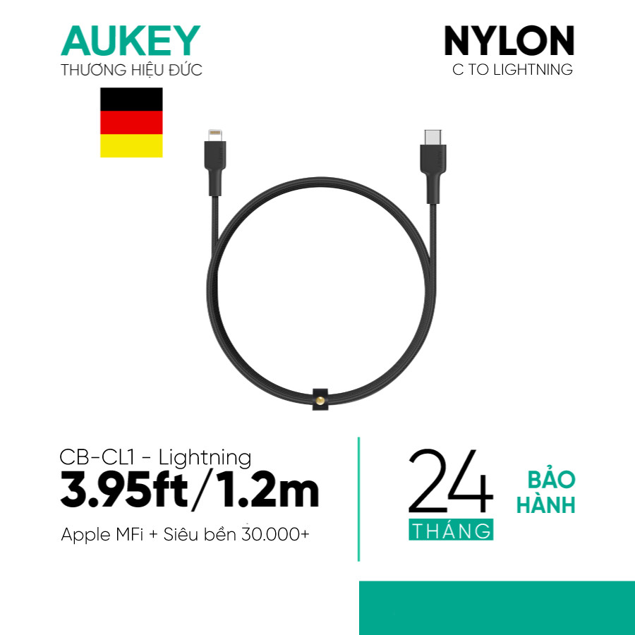 Combo AUKEY Pin Sạc Dự Phòng 15.000 mAh PB-Y39, Cốc Sạc Nhanh PA-F3, Cáp C To Lightning CB-CL - Hàng Chính Hãng