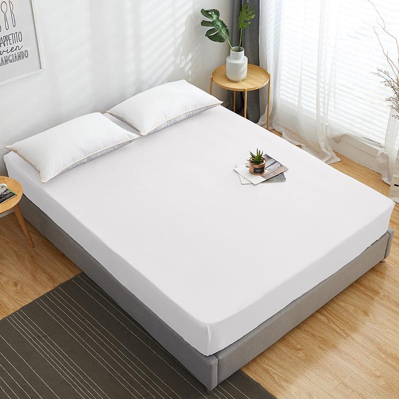 Bông Trang Bị Tấm Nệm Da Đồng Màu Với Thun Chăn Ga Giường Đôi Nữ Hoàng Kích Thước Bedsheet 160x200