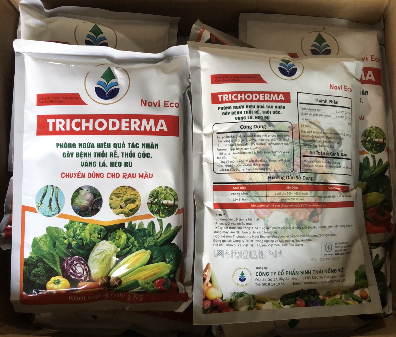 Chế Phẩm Vi Sinh Trichoderma Phòng Ngừa Thối Rễ, Thối Gốc, Vàng Lá, Héo Rũ Dùng Cho Rau Màu, Cây Cảnh 1kg