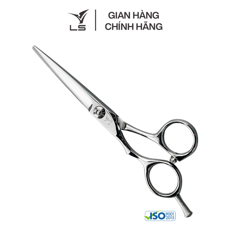 Kéo cắt tóc LS lưỡi thẳng quai offset phẳng đỡ ngón tháo rời CB11L/5.5