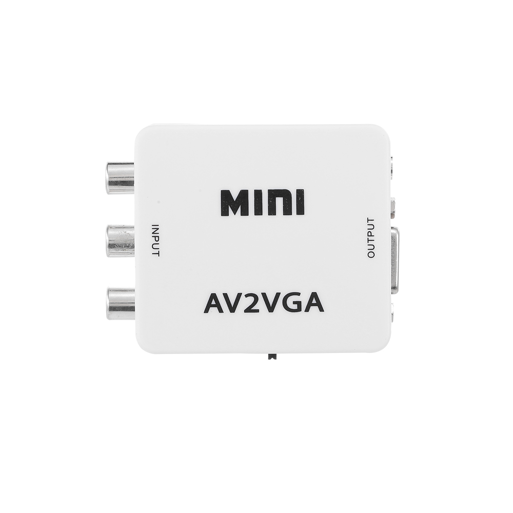 Bộ chuyển đổi AV sang VGA 1080P HD Mini VGA Converter Bộ chuyển đổi video ABS Shell cho STB / Máy tính
