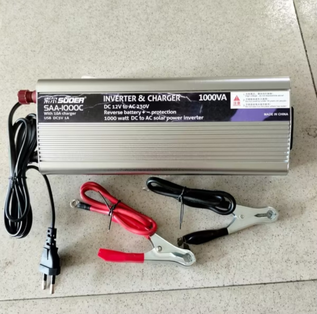 BỘ KÍCH ĐIỆN TỪ 12V LÊN 220V CÔNG XUẤT CHUẨN 1000W KIÊM SẠC BÌNH ẮC QUY LUÔN