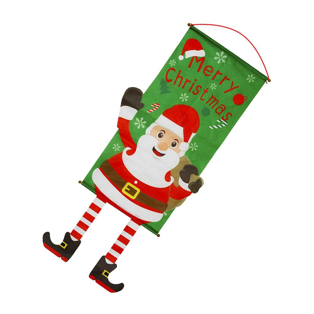 Merry Christmas Ornaments Santa Claus Banner Door Window Hanging Decor-01