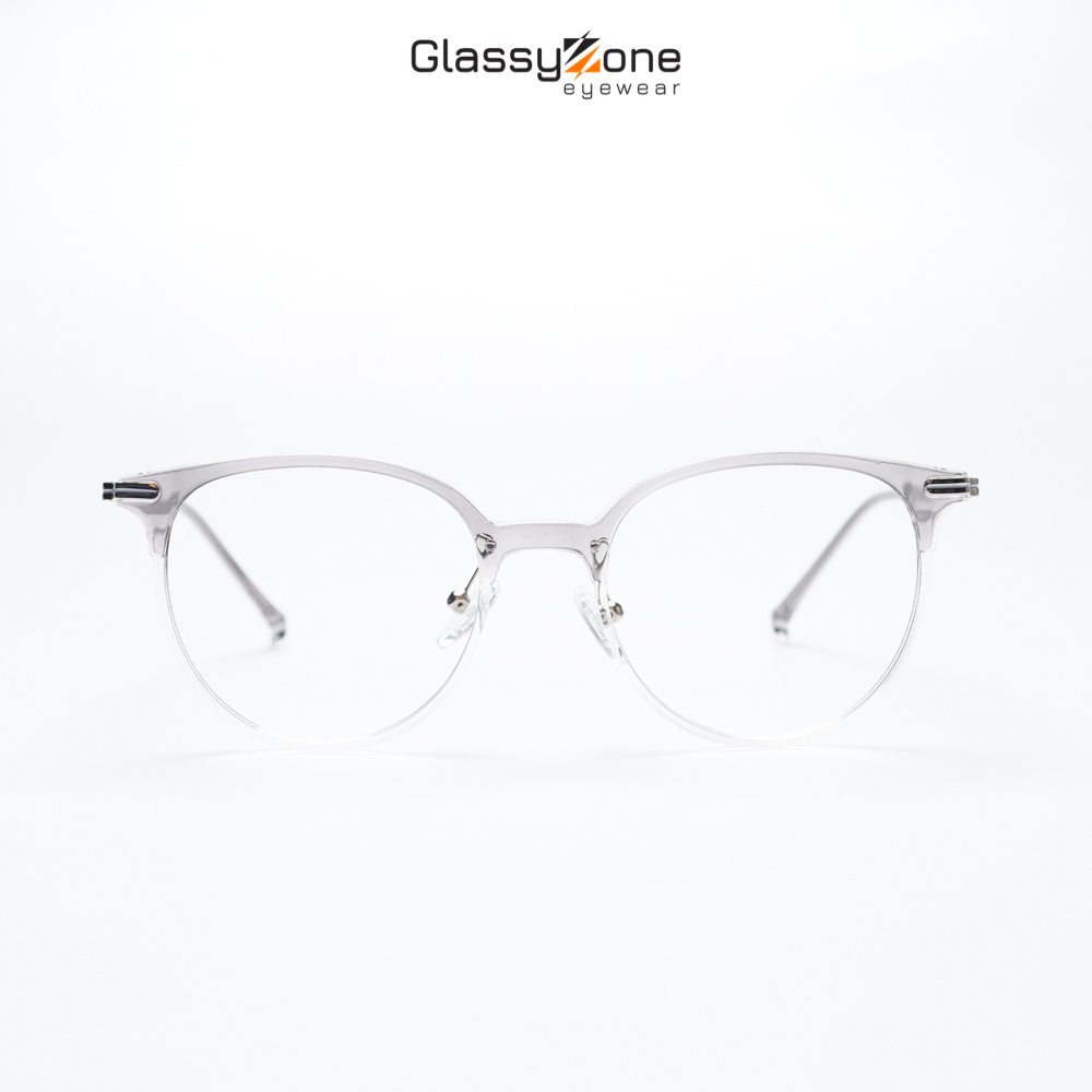 Gọng kính cận, Mắt kính giả cận kim loại Form Tròn Unisex Nam Nữ Helen - GlassyZone