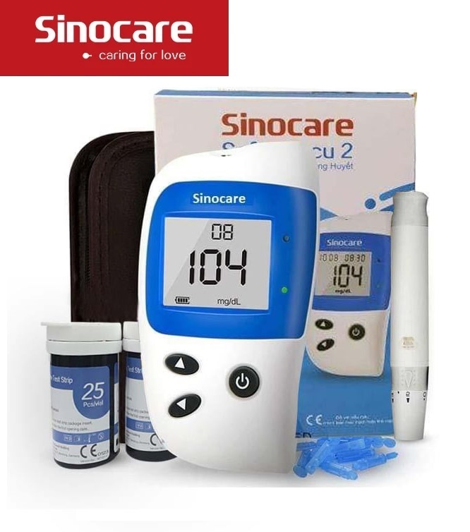 Máy đo đường huyết Safe Accu 2 tặng 1 hộp 50 que thử và hộp 50 kim chích máu