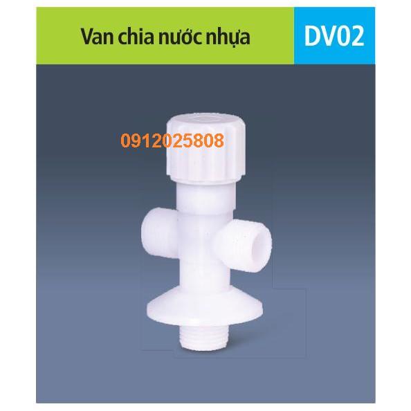 DV02 - Van khoá nước, chia nước 3 đầu chờ