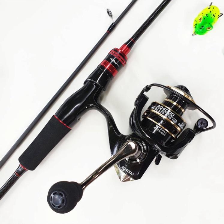 xả hàng sale Bộ cần câu cá lure máy đứng 1.68m - 1.8m - 2.1m - 2.4m + Máy kim loại + dây câu lure + hộp mồi lure B-lu-D0