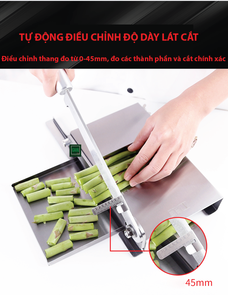 Máy Chặt, Thái Thịt Gà, Rau Củ Quả, Thái Thuốc Bắc, Đa Năng, D270, Inox 430, 1 Đổi 1 trong 3 Năm - Tặng Tay Mài Dao