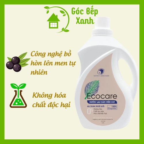 Nước lau sàn Hữu cơ Ecocare đuổi muỗi tinh dầu Quế 4000ml