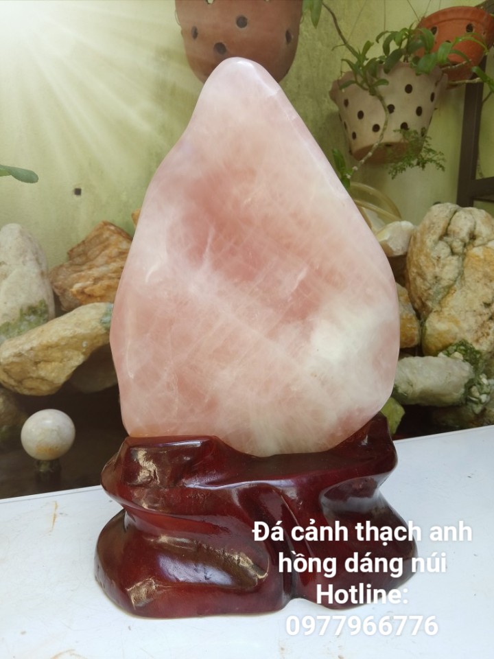 Đá Cảnh - Đá Trấn Trạch Thạch Anh Hồng - 7,8kg