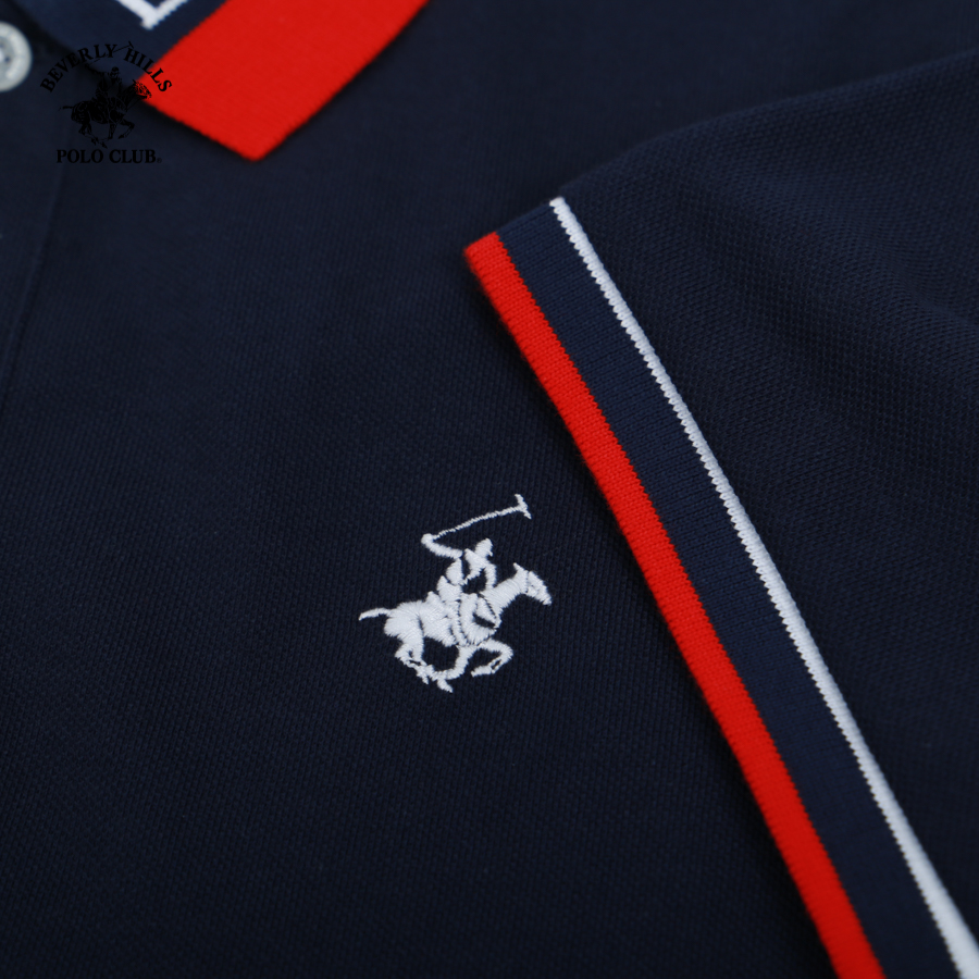 Áo polo Ngắn tay Nam Beverly Hills Polo Club Slim Fit Xanh Navy -PMSSS23TL044