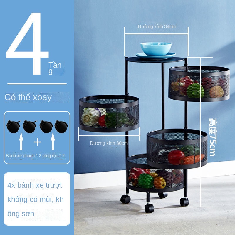 Kệ gia vị tròn xoay 360 độ thông minh