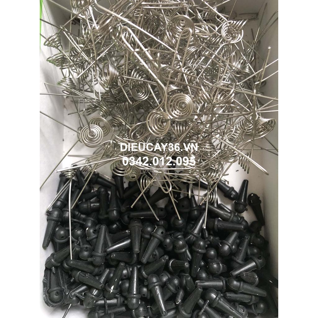 Combo 5 Lò Xo Inox Nhấc Tàn Thuốc Lào + 5 Nút Cao Su Bịt Nõ Điếu Chống Đổ Nước