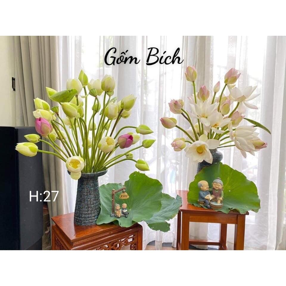 Bình Hoa Lọ Hoa Dáng Mặt Hồ Men Châu Âu - Gốm Sứ Bát Tràng