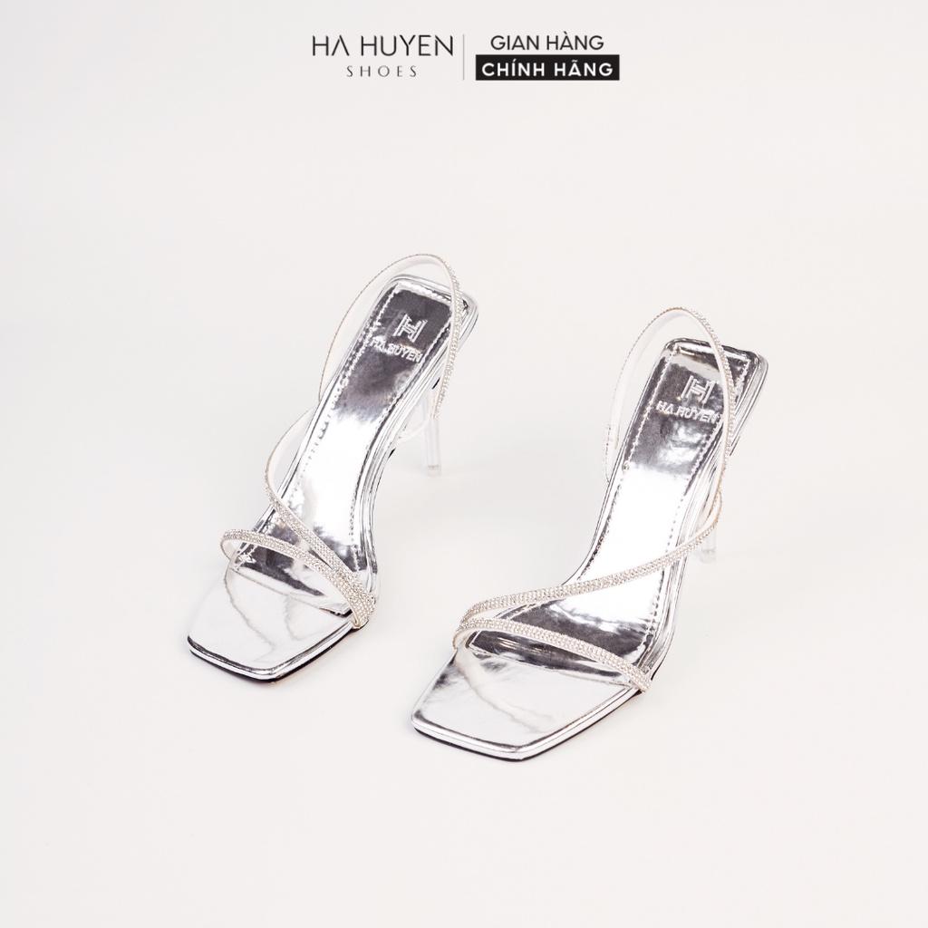 Sandal cao gót nữ Hà Huyền Shoes quai đá quấn gót nhọn 9 phân thời trang - SD266