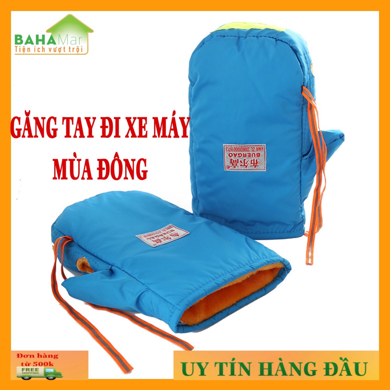 GĂNG TAY XE MÁY CHỐNG GIÓ  CHỐNG RÉT  CHỐNG NƯỚC CÓ PHẢN QUANG ĐI ĐƯỜNG MÙA ĐÔNG  BAHAMAR  giữ ấm đôi tay mà không cản trở việc điều khiển xe máy ....