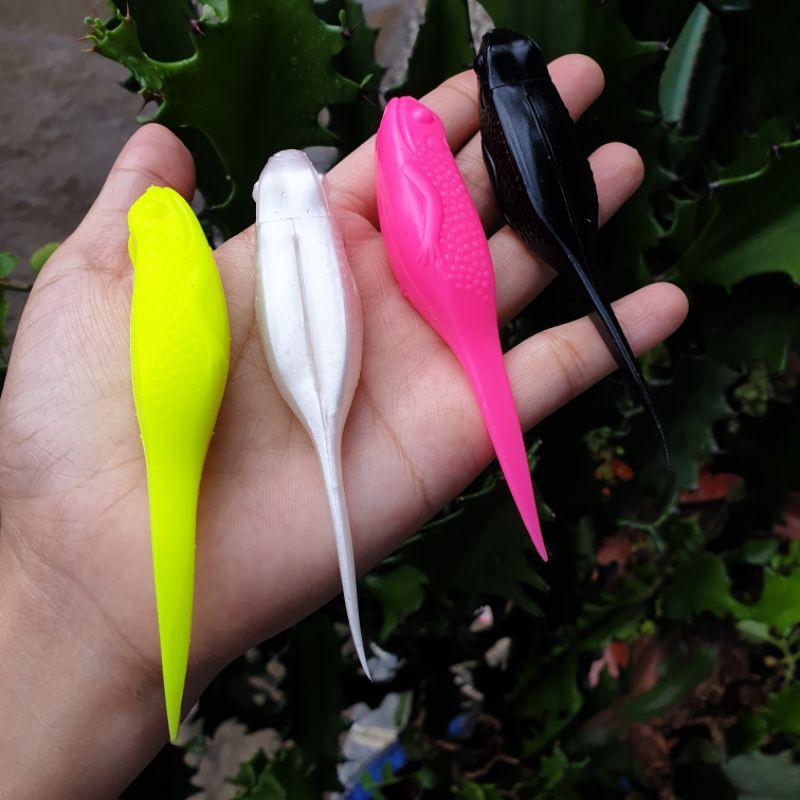 Combo 4 con mồi mềm Skipping phối màu / ZO + 1 lưỡi G Hook / Skiping / skip ping